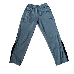 Under Armour Youth Large Gray Pants Sweatpants Side Pockets